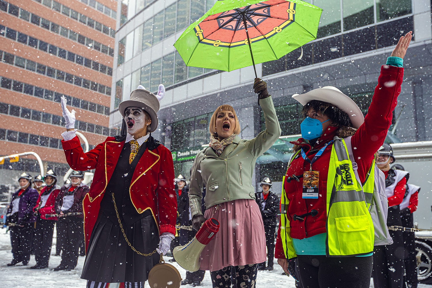 Photos Parade of Wonders impromptu winter party after weather