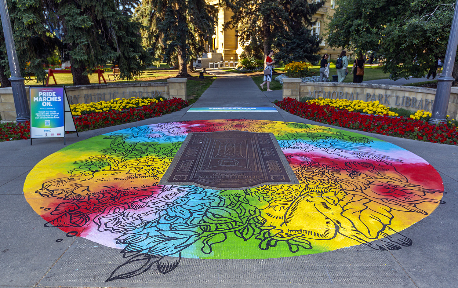 Pride art unveiled at four corners of Central Memorial Park LiveWire